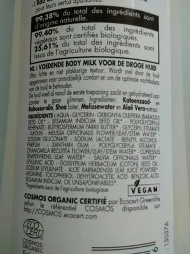 Lait corps intensif