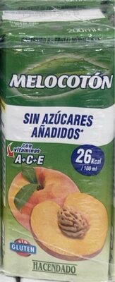 Zumo melocoton front packaging