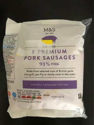 Saucisse de porc premium