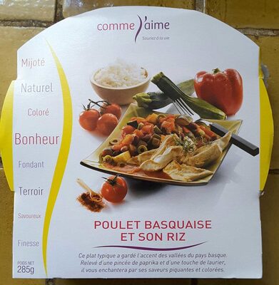 Poulet basquaise et son riz