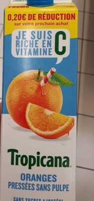 Tropicana orange sans pulpe