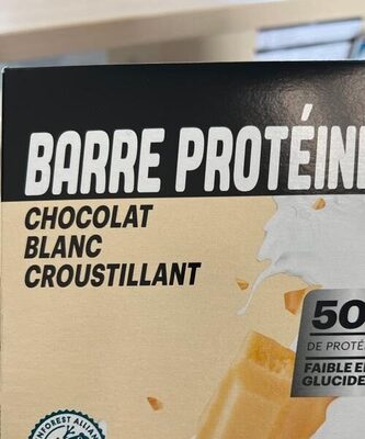 Barre protéinée chocolat blanc croustillant