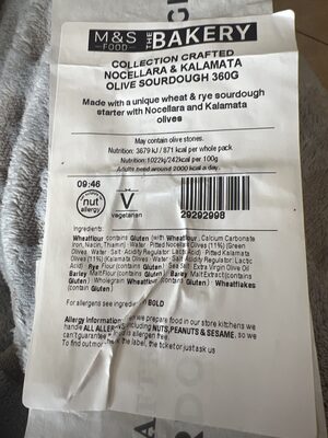M&S Collection Crafter Nocellara & Kalamata Olive Sourdough