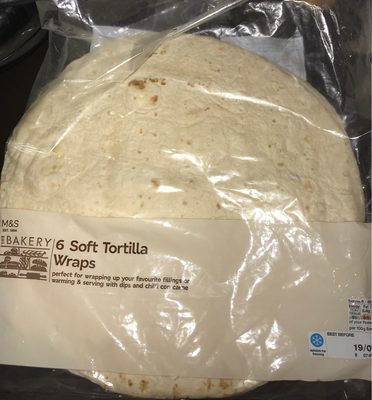 Soft tortilla wraps