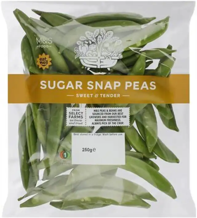 Sugar snap peas front packaging