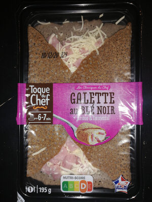 Galette au blé noir jambon emmental