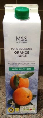 Pure squeezed orange juice