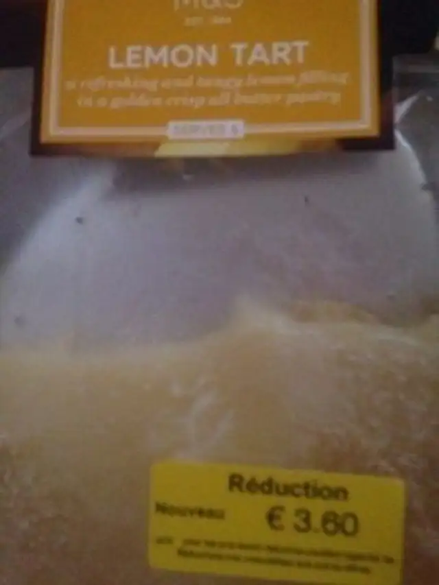 Lemon tart front packaging