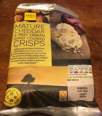 Cheddar & Red Onion Crisps