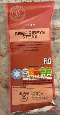 Irish beef ribeye steak