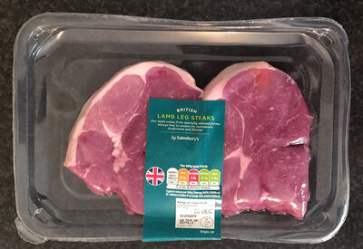 Lamb leg steaks front packaging