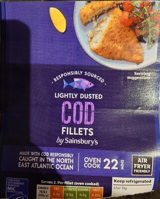 2 Lightly Dusted Cod Fillets