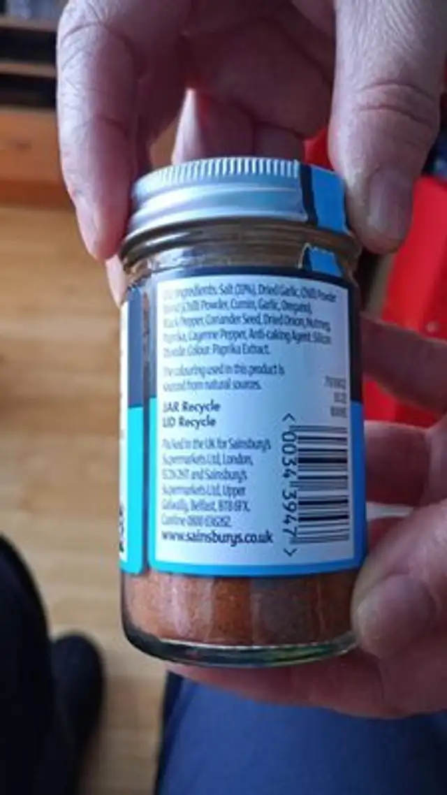 INSPIRED TO COOK by Sainsbury's SEASON ALL A GREAT ingredients label