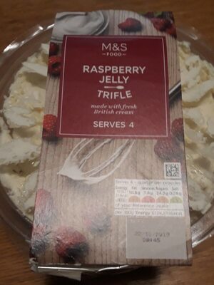 M&S -FOOD- RASPBERRY JELLY TRIFLE MADA WITH BRITIS