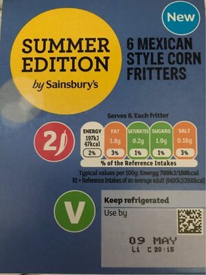 6 Mexican style corn fritters