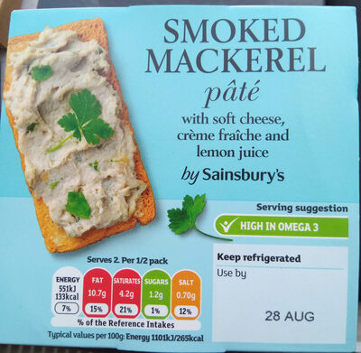 Smoked mackerel pate front packaging