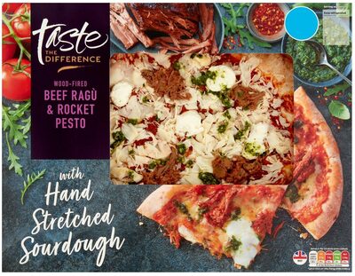 Beef ragú & rocket pesto pizza