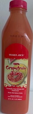 100% grapefruit juice front packaging