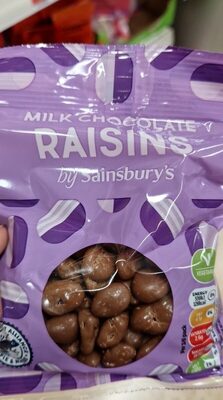 MILK CHOCOLATE RAISINS by Sainsbury's DEA 25 SUCAR