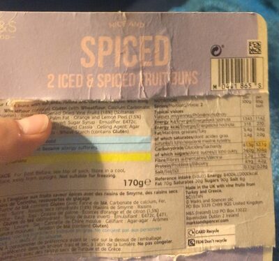 Iced & spiced fruited buns