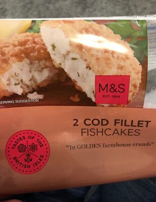 Cod fillet fishcakes