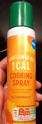 Sunflower oil emulsion cooking spray front packaging