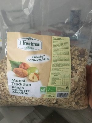 Muesli tradition raisin noisette amande