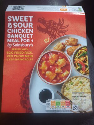 Sweet & Sour Chicken Banquet Meal For 1