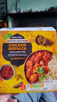 Chicken Dopiaza with Cumin Rice front packaging