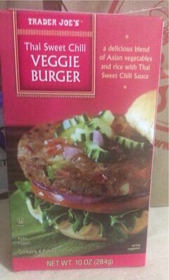 Thai sweet chili veggie burger