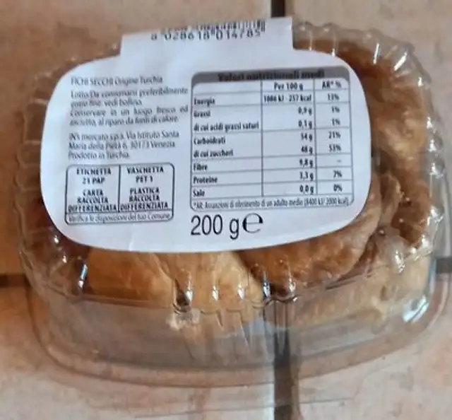 Fichi moscioni nutrition facts table