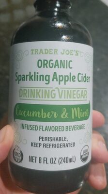 Sparkling apple cider cucumber mint