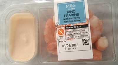 King prawns with a creamy cocktail sauce