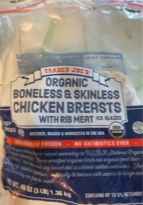 Organic Boneless Chicken Breast with rib meat