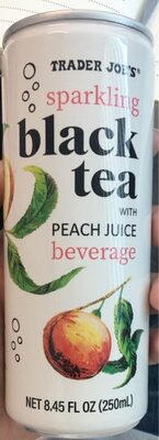 sparkling black tea with peach juice