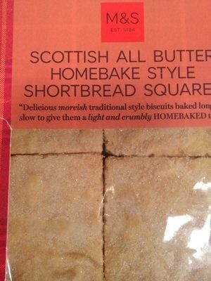 Scottish all butter shortbread squares