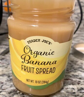 Organic spread banana front packaging