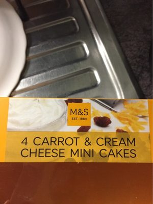 4 Carrot&Cream Cheese Mini Cakes front packaging