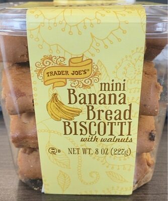 Mini Banana Bread Biscotti with Walnuts