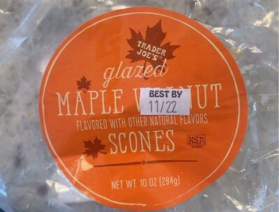 Maple glazed walnut scone