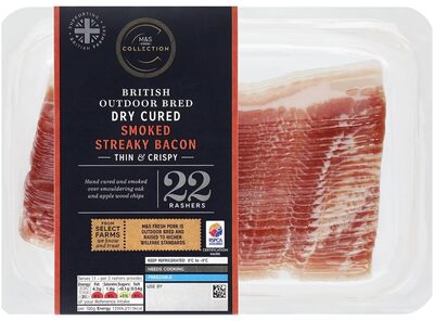 Outdoor Bred Dry Cure Smoked Streaky Bacon