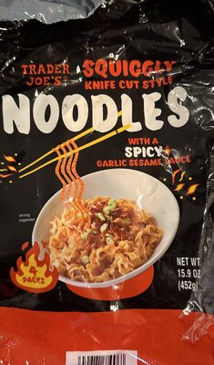 Squiggly knife cut style noodles