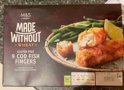 madecwithout wheat 9 cod fish fingers front packaging