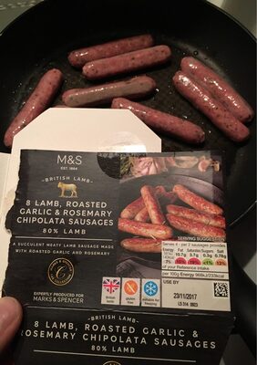 8 Lamb roasted garlic rosemary chipo sausage