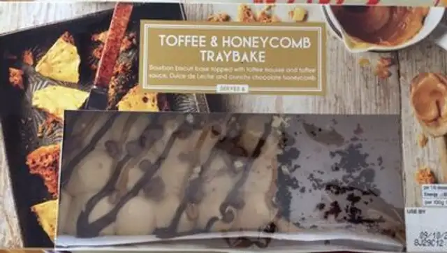 Toffee and honeycomb traybake