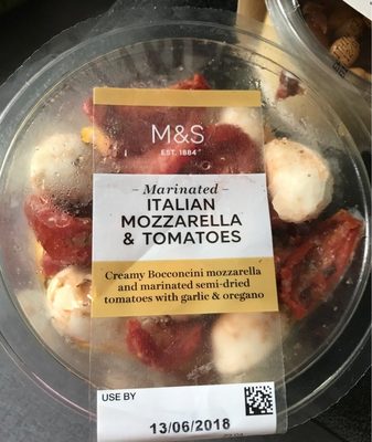 Marinated italian mozzarella and tomatoes