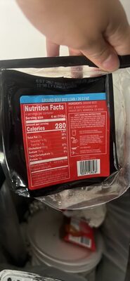 Ground Beef 80% lean / 20% fat nutrition facts table