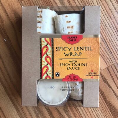 Spicy Lentil Wrap with Spicy Tahini Sauce