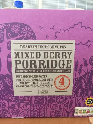 Mixed Berry Porridge front packaging