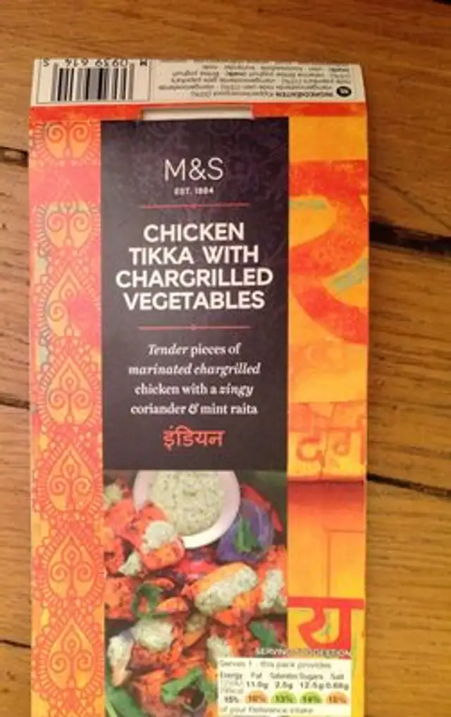 Chicken Tikka with Chargrilled Vegetables front packaging